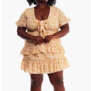 Womens Plus Size Tiered Floral Dress Cottagecore NWT Size 0X